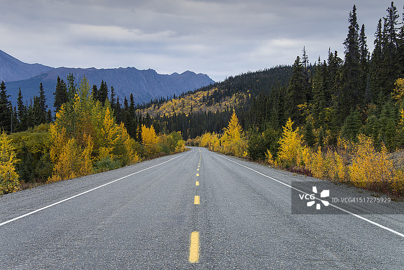 沿南克朗代克公路的秋色图片素材