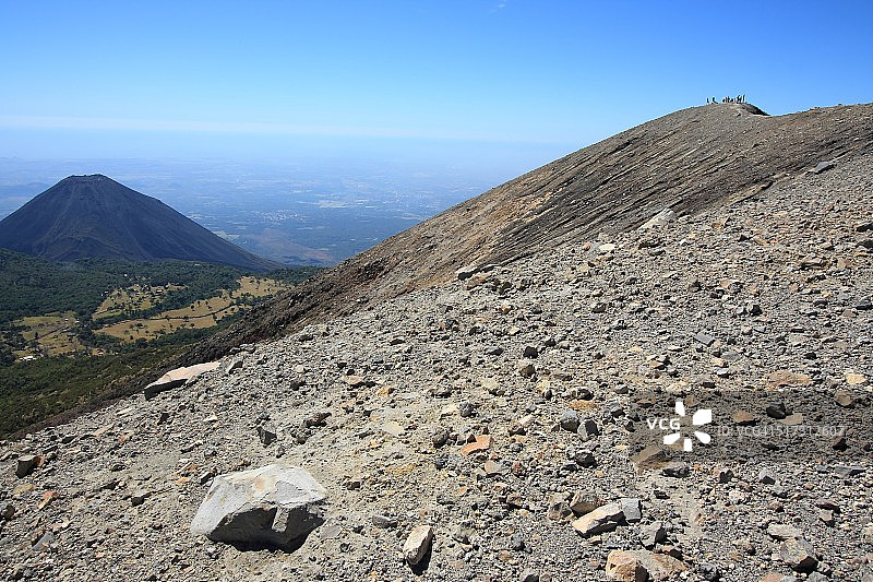 萨尔瓦多圣安娜和伊萨尔科火山图片素材