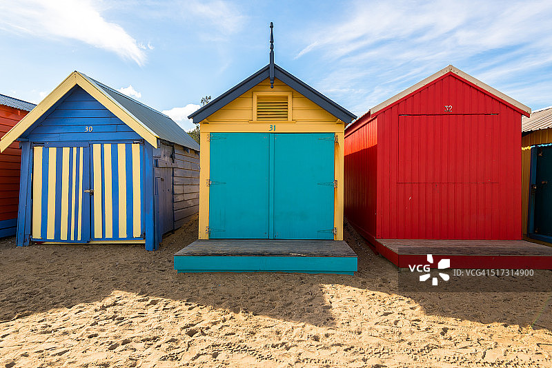 墨尔本海滩美丽的夜晚图片素材