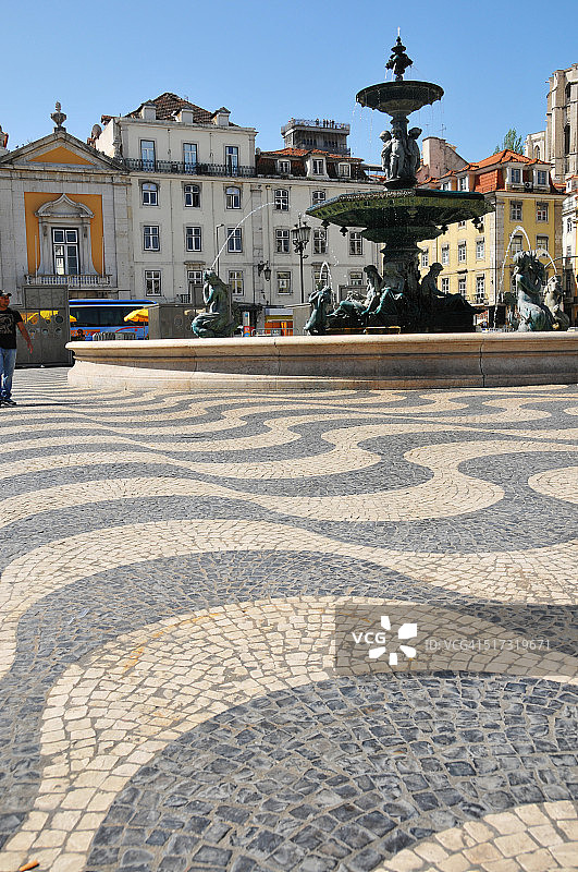 罗西奥广场，里斯本图片素材
