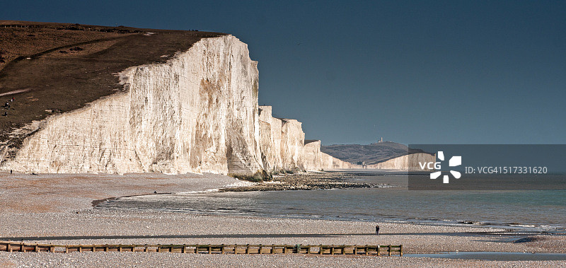 从库克米尔黑文海滩看到的七姐妹悬崖图片素材
