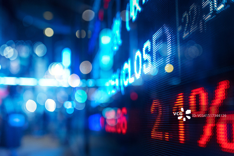 股票市场数字和图表显示图片素材