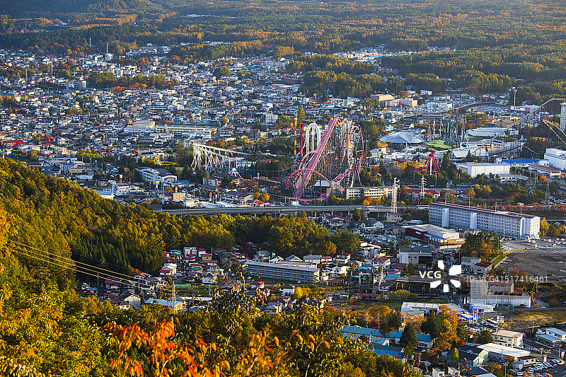 川口市城市景观鸟瞰图图片素材