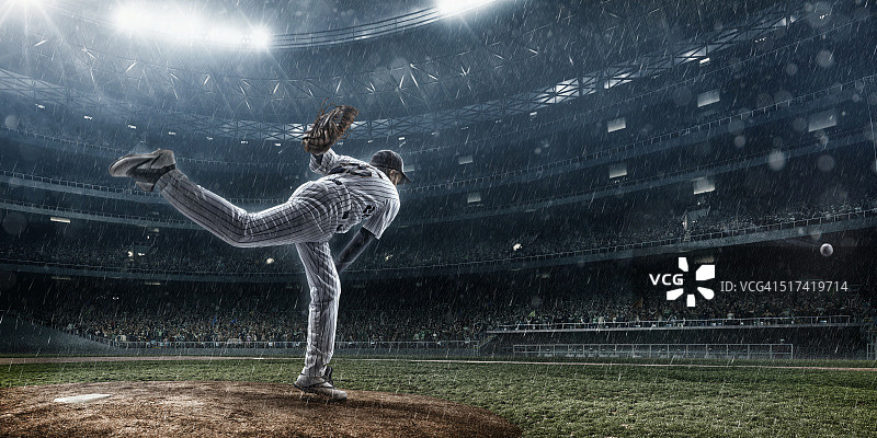 棒球投手投球瞬间图片素材