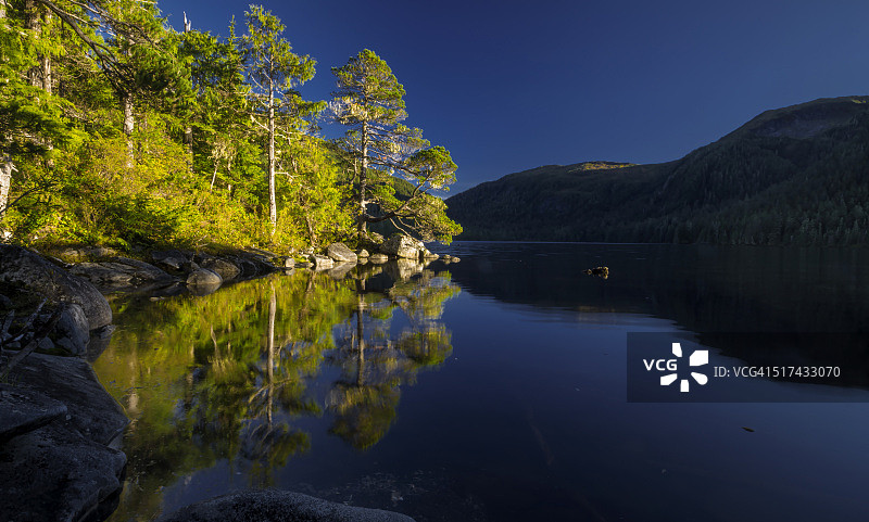 清晨的倒影图片素材