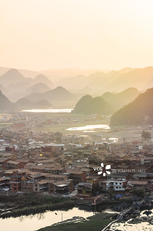 普者黑丘陵地貌图片素材