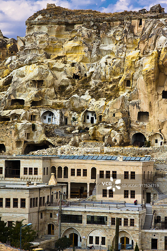 古代住宅与现代公寓图片素材