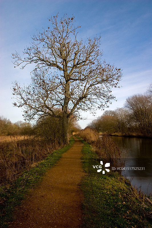 沿着肯尼特和埃文运河的小路图片素材