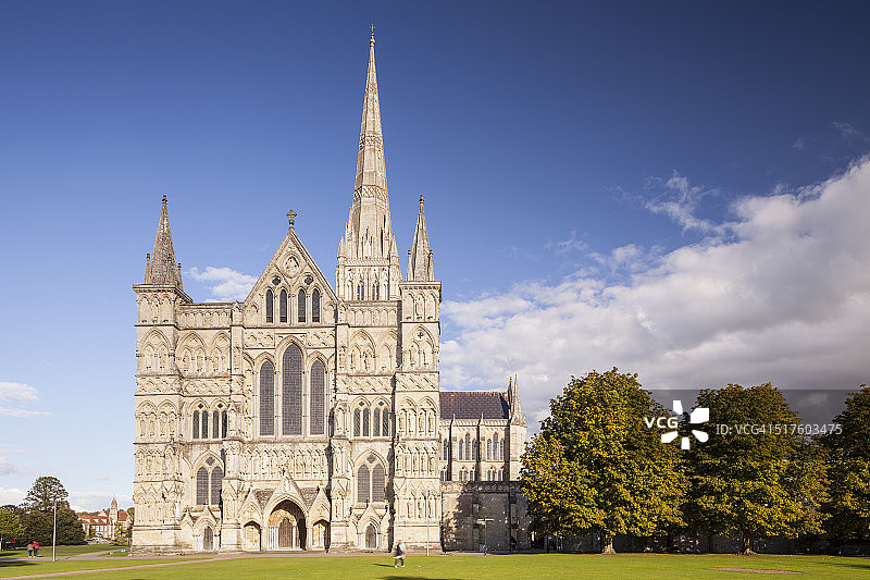索尔兹伯里大教堂西立面图片素材