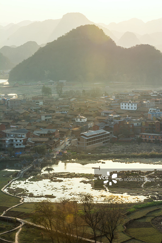 普者黑丘陵地貌图片素材