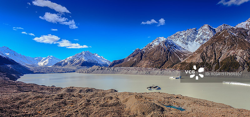 新西兰塔斯曼冰川图片素材