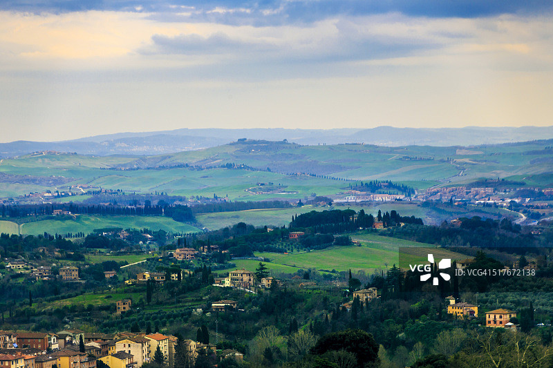 锡耶纳周围的托斯卡纳景观图片素材