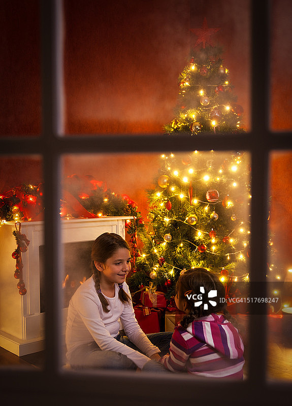 圣诞节夜晚图片素材