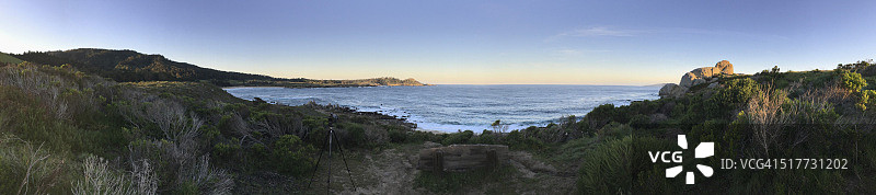 卡梅尔湾日出全景图片素材