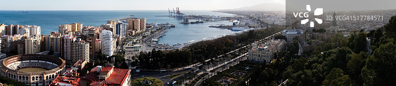 马拉加天际线图片素材