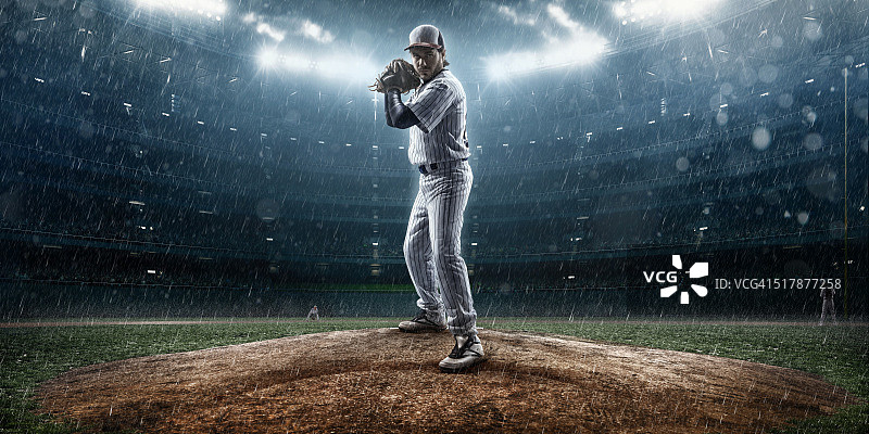 棒球投手投球瞬间图片素材