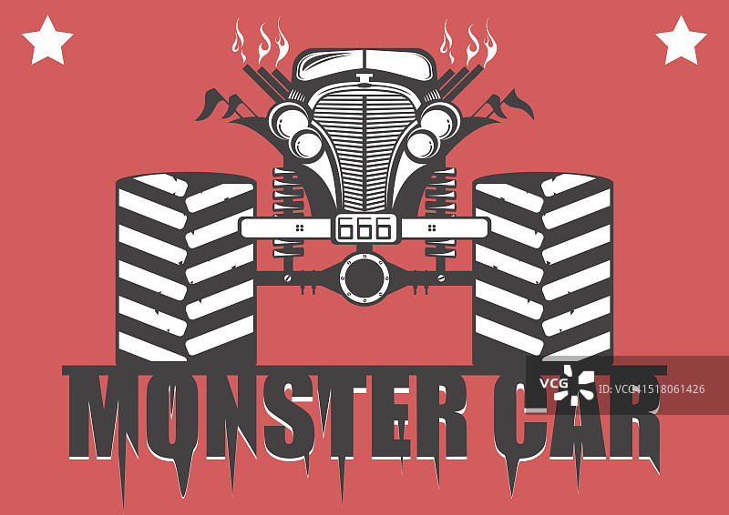 怪物汽车海报图片素材