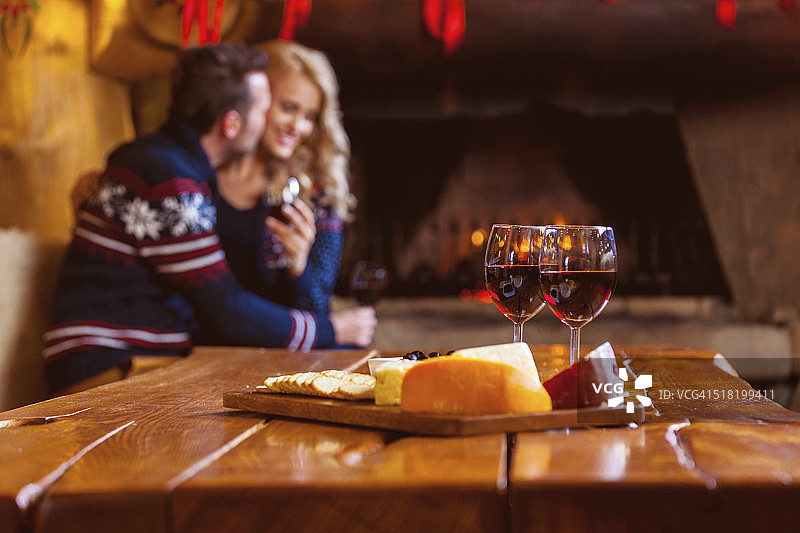 葡萄酒和奶酪图片素材