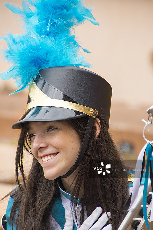 行进乐队女孩图片素材