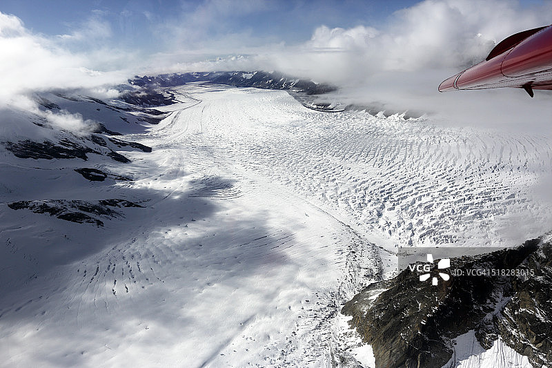 露丝冰川鸟瞰图片素材