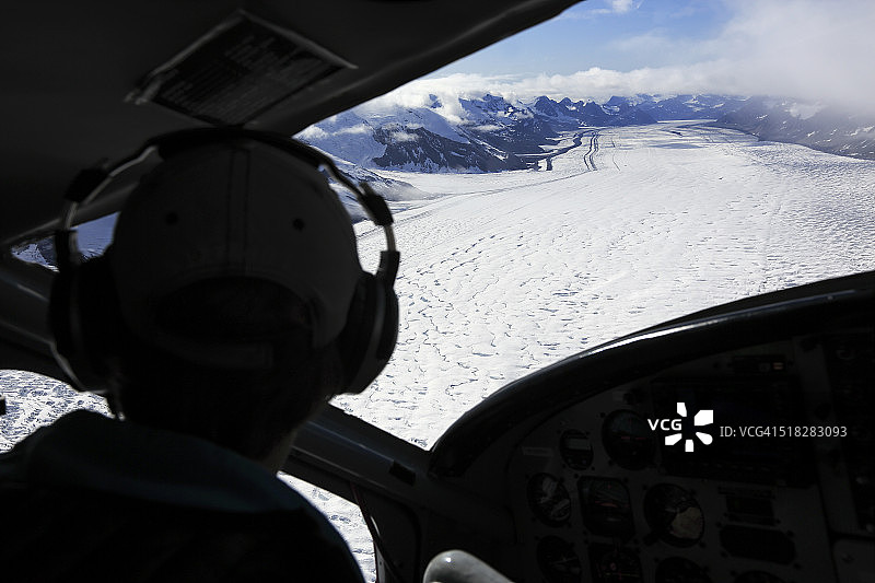 从驾驶舱看到的露丝冰川图片素材