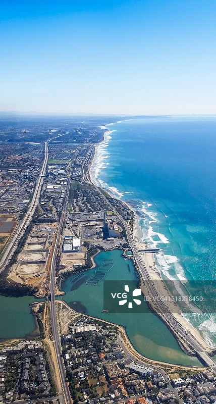 航拍加利福尼亚州卡尔斯巴德图片素材