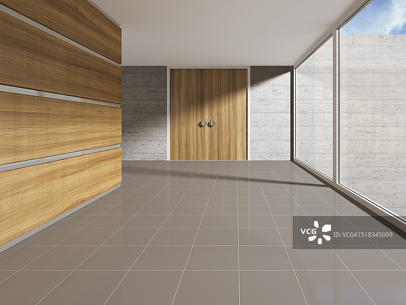 办公楼内部景观3D渲染图片素材