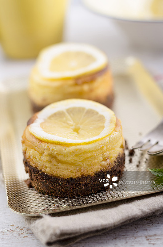 柠檬芝士蛋糕图片素材