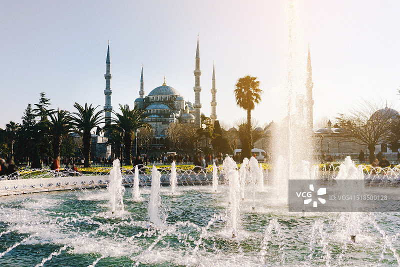 蓝色清真寺图片素材