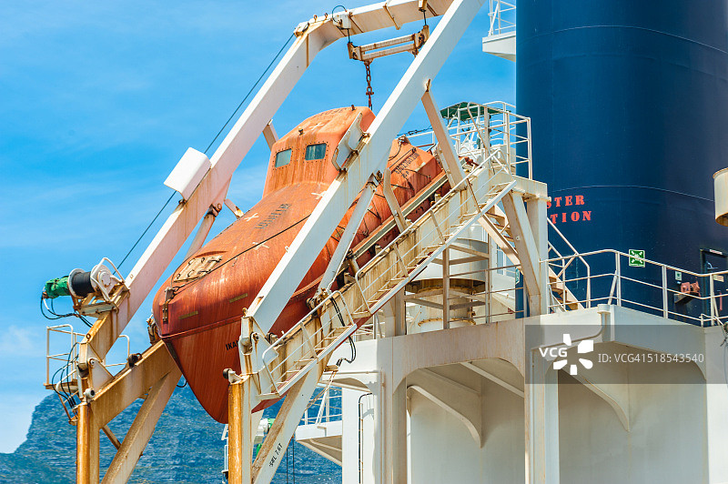 准备就绪的救生艇图片素材