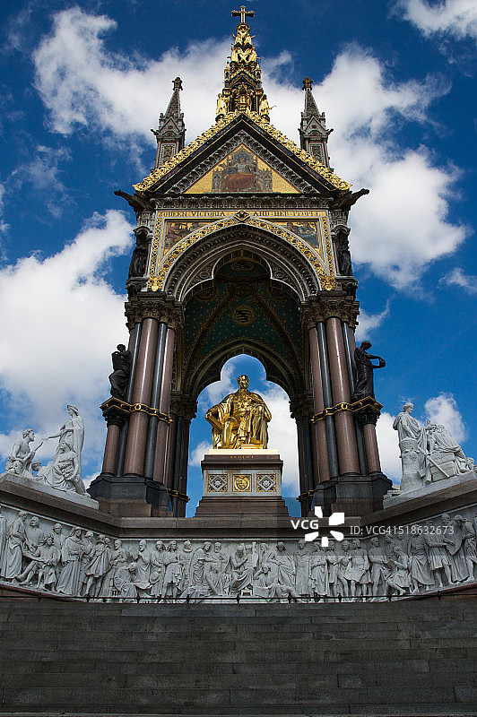 英国伦敦阿尔伯特王子纪念碑图片素材