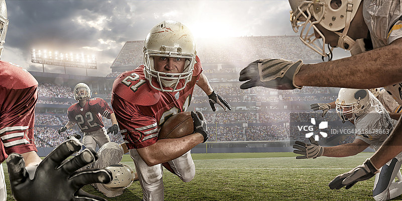 美式橄榄球比赛瞬间图片素材