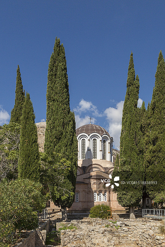 希俄斯岛尼亚莫尼修道院特写图片素材