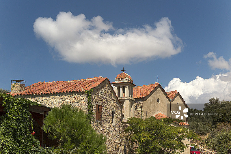 希俄斯岛阿纳瓦托斯天使教堂图片素材