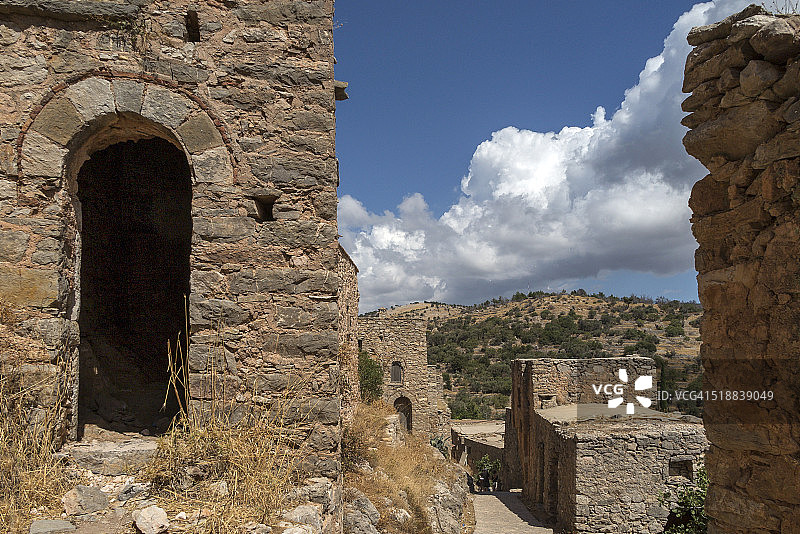 希俄斯岛阿纳瓦托斯山村，希腊图片素材