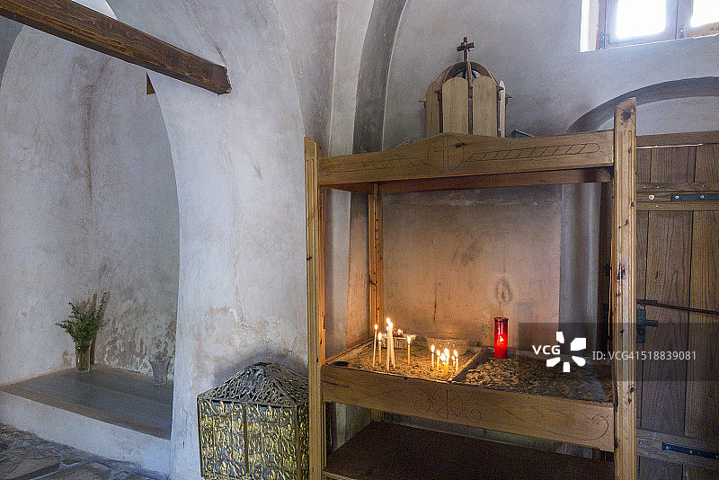 希俄斯岛新修道院内部景观图片素材
