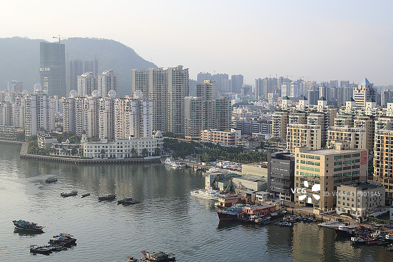 南山区蛇口区域鸟瞰图图片素材