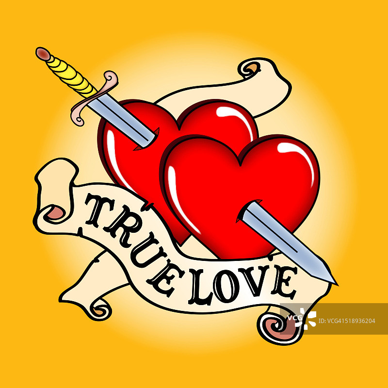真爱纹身图片素材