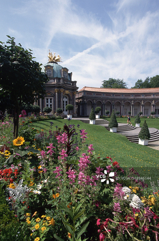 古老宫殿花园图片素材