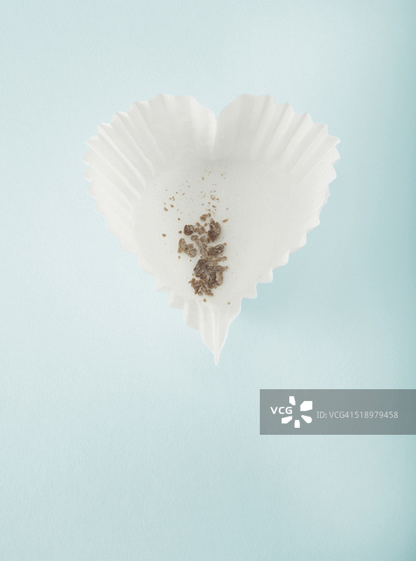 心形纸杯蛋糕托特写图片素材