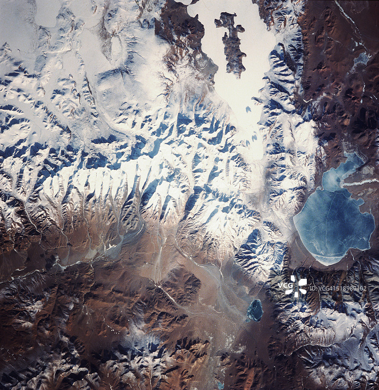 藏族聚居区的近地轨道视图图片素材