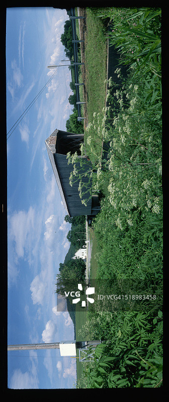 廊桥侧视图图片素材