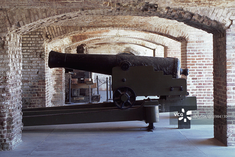 萨姆特堡国家纪念碑的火炮图片素材