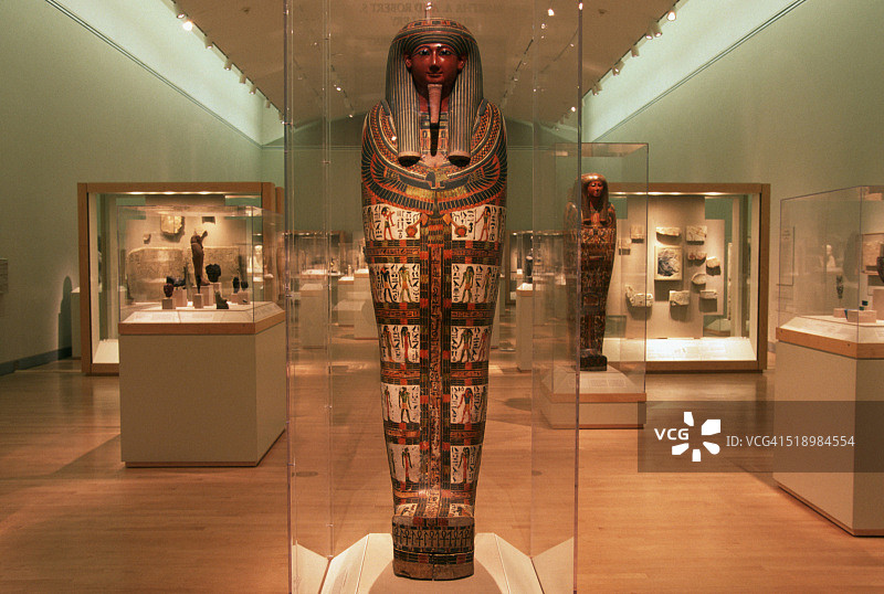 布鲁克林博物馆的内斯帕内特木乃伊盒图片素材
