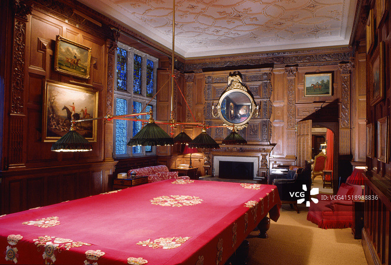 苏德利城堡的台球室图片素材