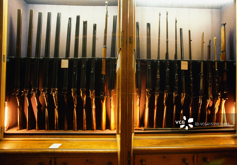 枪架上的运动枪图片素材