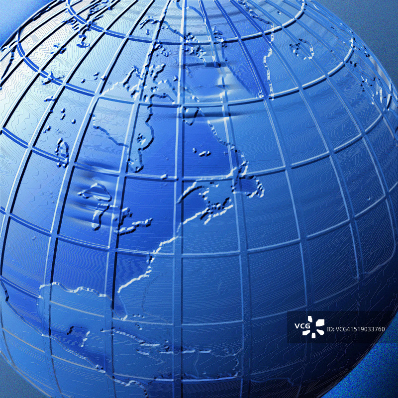 风格化的经纬线地球图片素材