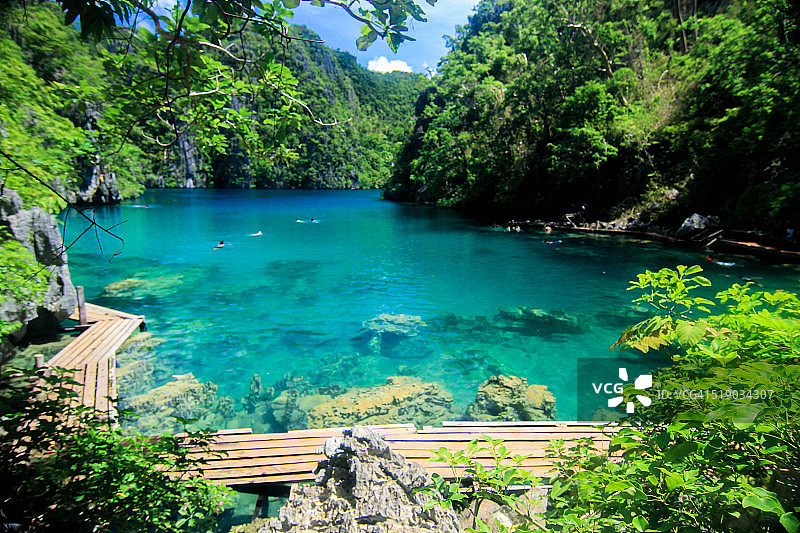 卡扬甘湖，科隆，巴拉望图片素材