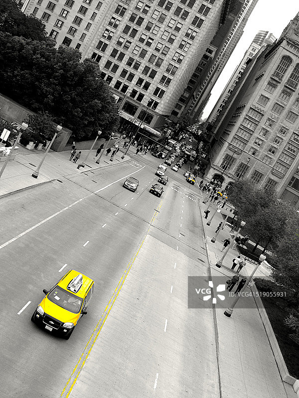 芝加哥黄色出租车图片素材