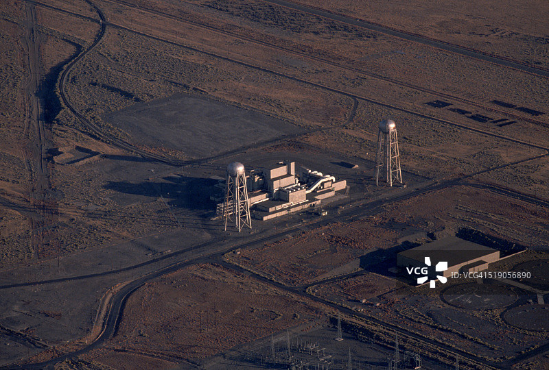 空中俯瞰核电站图片素材